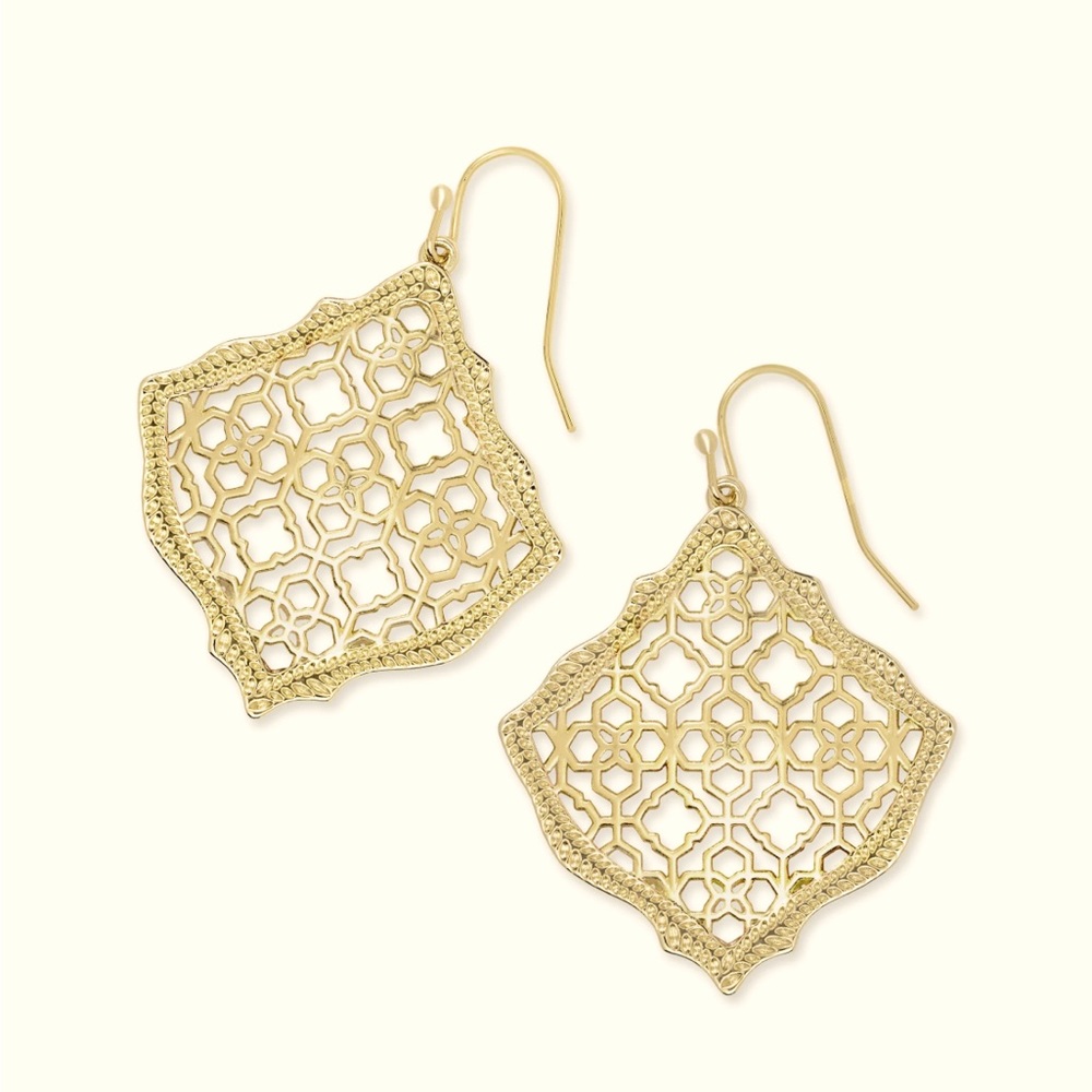 ELEGANT KENDRA SCOTT: Kirsten Gold Filagree Drop Earrings